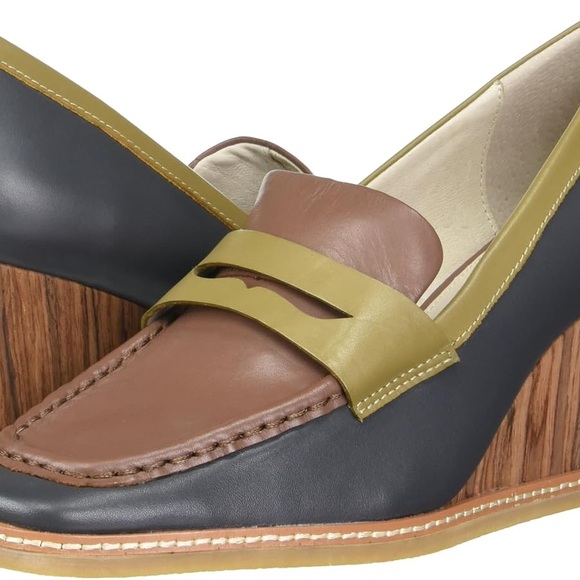 Sanctuary Cadence Wedge Penny Loafer Magnet/Caramel/Butternut Size 8.5‎ Leather - Picture 5 of 6